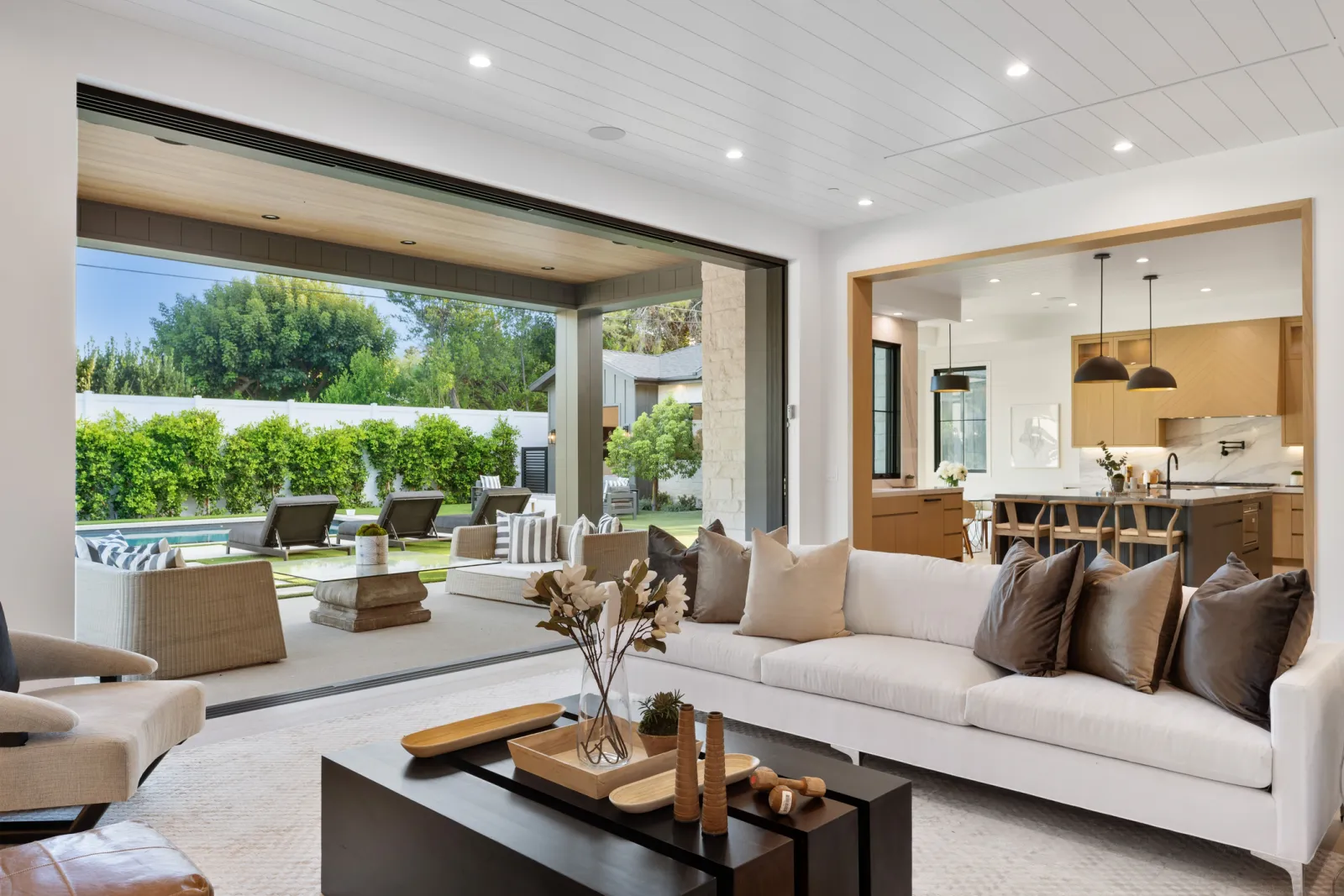Open-plan living and kitchen